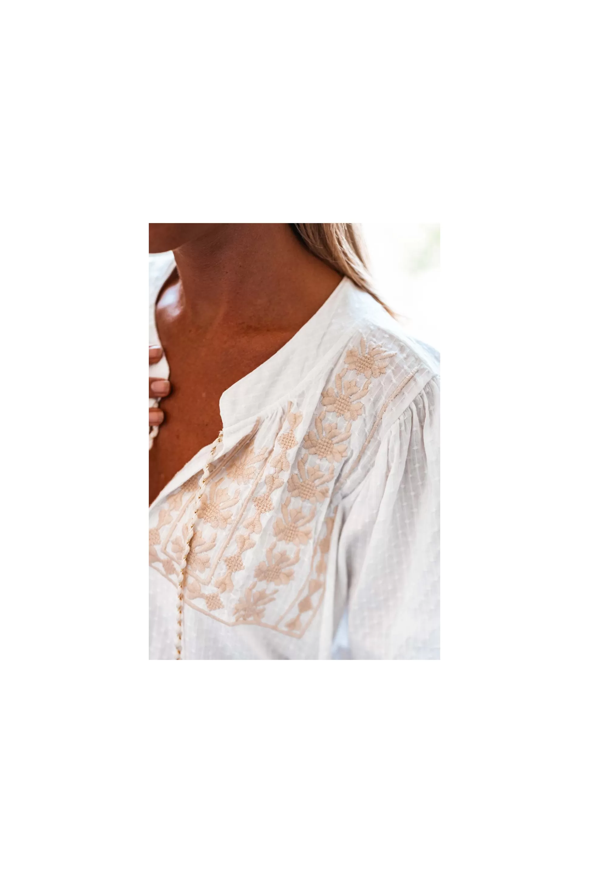 Discount Blouse Olvia Ecru Blouses / Chemises