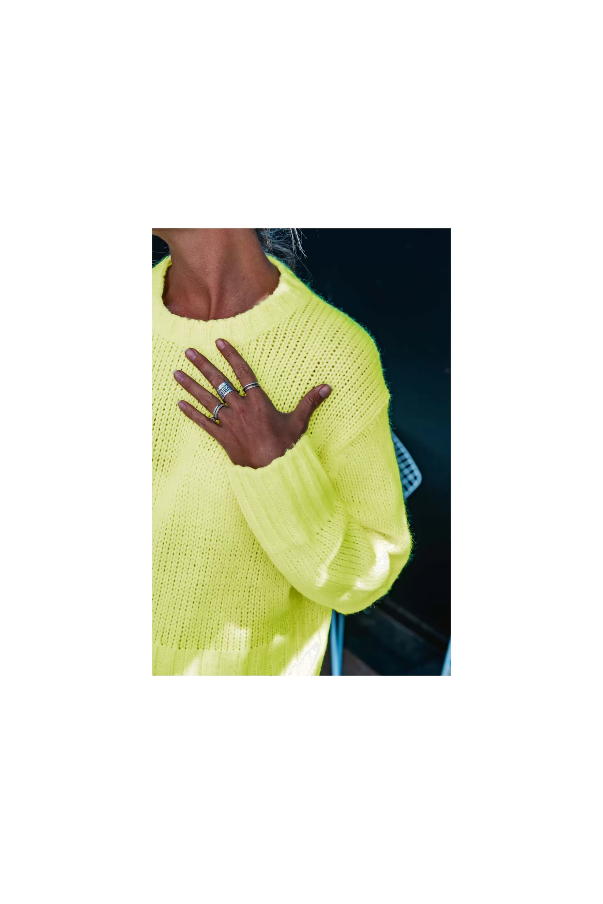 Cheap Pull Angie Jaune Fluo Pulls / Gilets